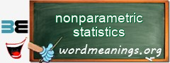 WordMeaning blackboard for nonparametric statistics